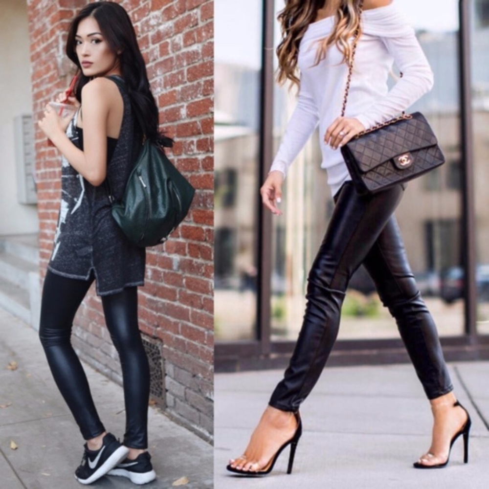 Faux Leather‎ Leggings